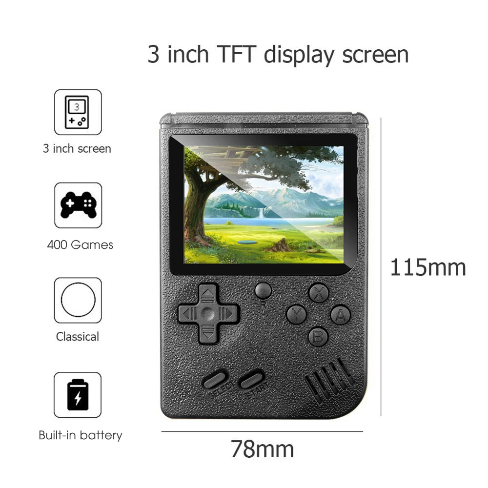Классическая портативная игровая консоль ретро электронный геймпад коробка 3 0