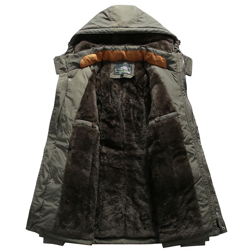 Winter New Loose Cotton-padded Jacket Men's Mid-length Plus Velvet Thick Warm Harajuku Top Ropa Para Hombre Chaquetas Invierno