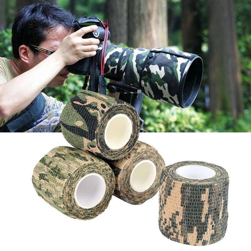 

4.5m Hunt Disguise Elastoplast Camouflage Elastic Wrap Tape Self Adhesive Sports Protector Ankle Knee Finger Arm Bandage
