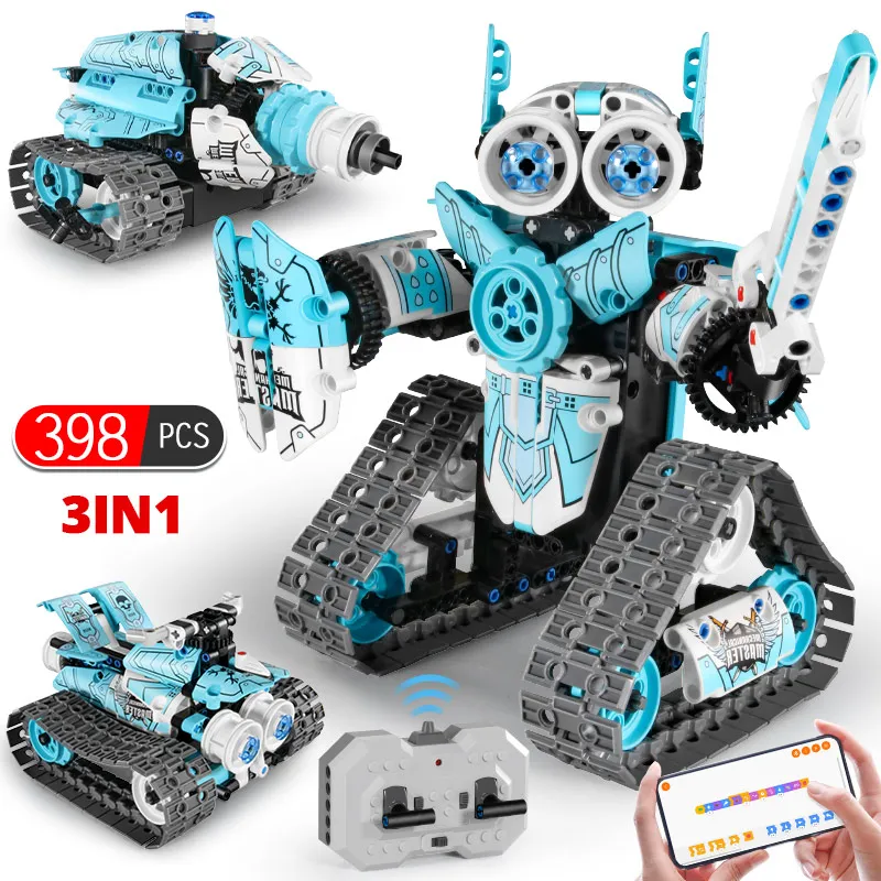 3 in 1 City RC Technical Off-road Racing Car Robot Building Blocks APP Programming Vehicle Bricks Toys For Children Boys Gift | Игрушки и