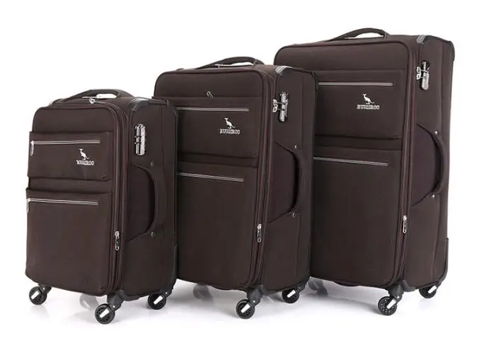 3 pieces luggage set Carrylove 2" 24" 2" дюймов, мягкий чехол на колесиках для путешествий, Дизайнерская Дорожная коробка из Оксфорда, комплект из 3 предметов для багажа - Цвет: 3 pieces luggage set
