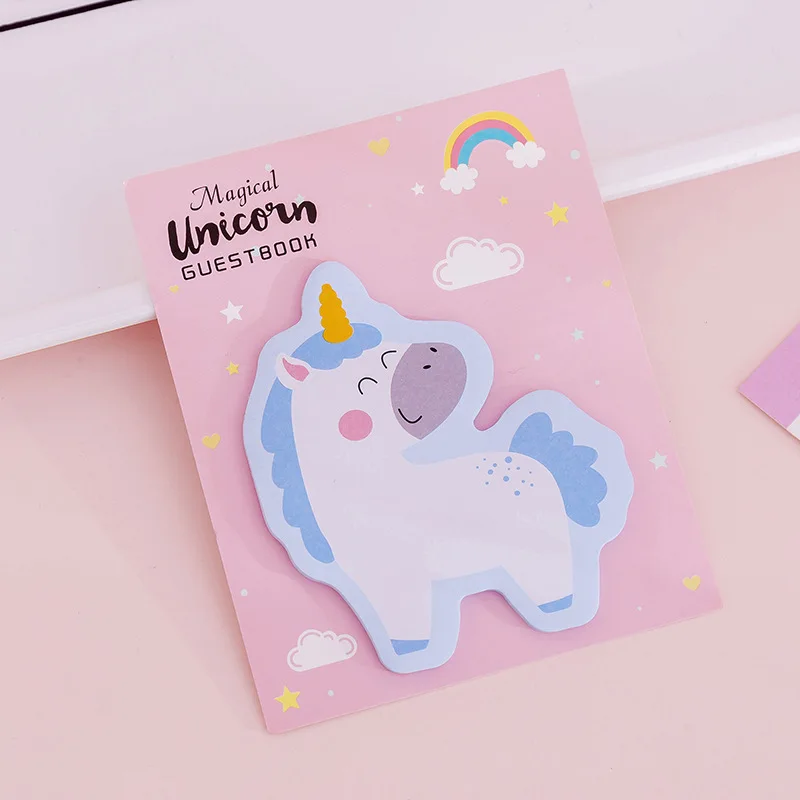 Единорог милый Kawaii блокнот клейкая бумага для заметок Канцтовары блокноты