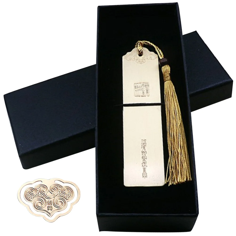 

1 Набор, металлический набор аксессуаров для книг Ruyi, изысканная резьба, латунь, китайский стиль, изящный сувенирный подарок (1 шт.