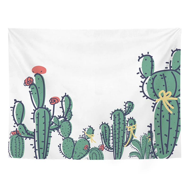 

Nordic Print Tapestry Cactus Cute Kids Colorful Korea Cartoon Tropical Tapestry Wall Adornos Para Cuarto Room Decor DE50GT