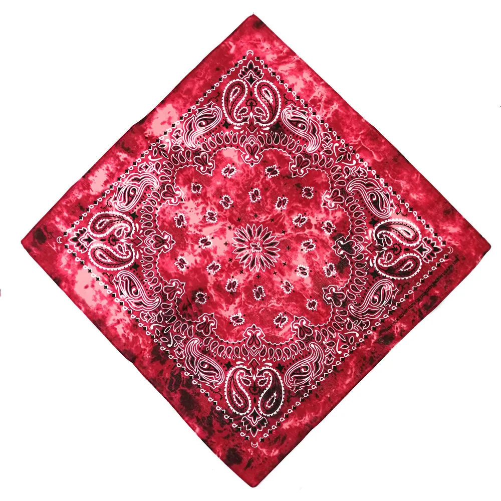 Уличная спортивная бандана в стиле хип-хоп квадратный шарф 55 см * черная красная