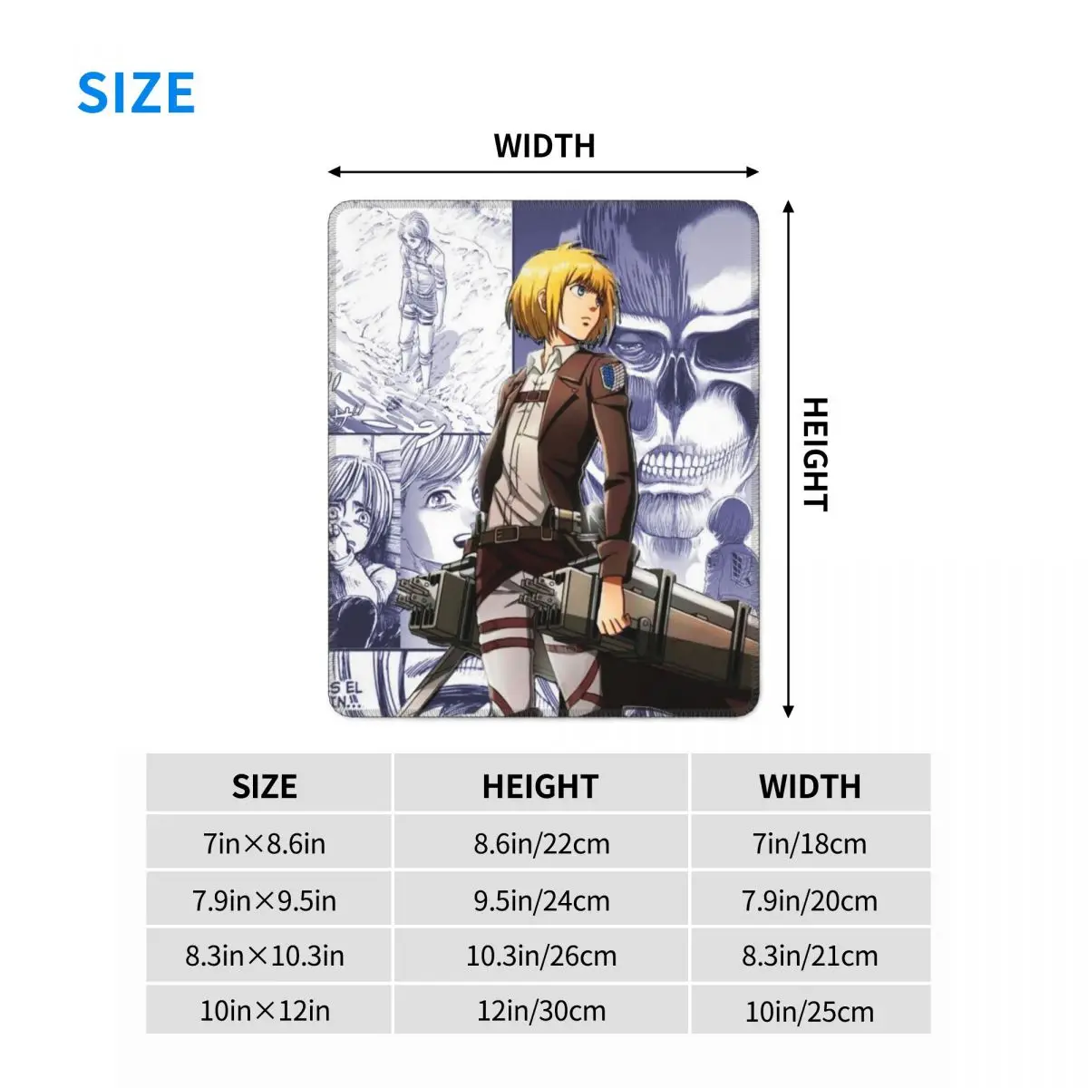 Игровой коврик для мыши Armin атака на Титанов настольные коврики из японского