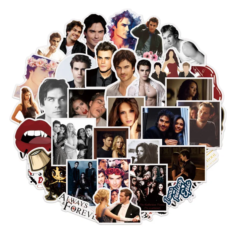 50 шт. Фэнтези ТВ серии вампиры наклейки на дневники для игрушек багаж ноутбук