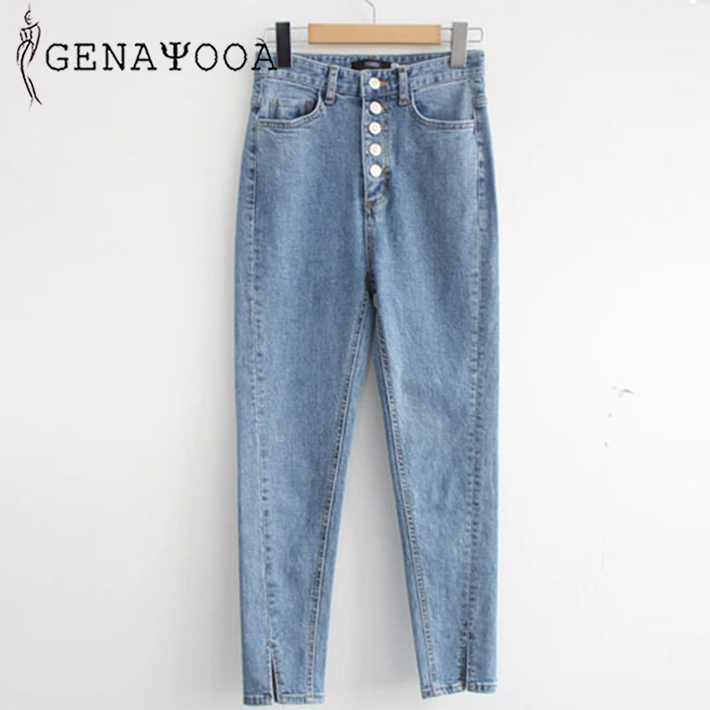 

Genayooa Autumn 2019 Skinny Push Up Womens Jeans Denim Women With High Waist Jeans Stretch Streetwear Demin Pencil Pants Korean