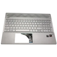 original new for hp 15 cs 15 cw series laptop palmrest upper case us backlit keyboard touchpad l24752 001 sliver