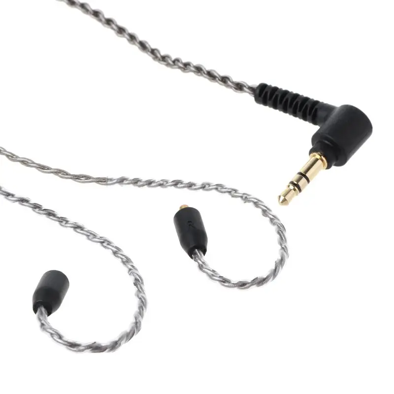 Посеребренный кабель MMCX SE535 съемный провод для наушников Shure SE215 SE315 SE846 UE900