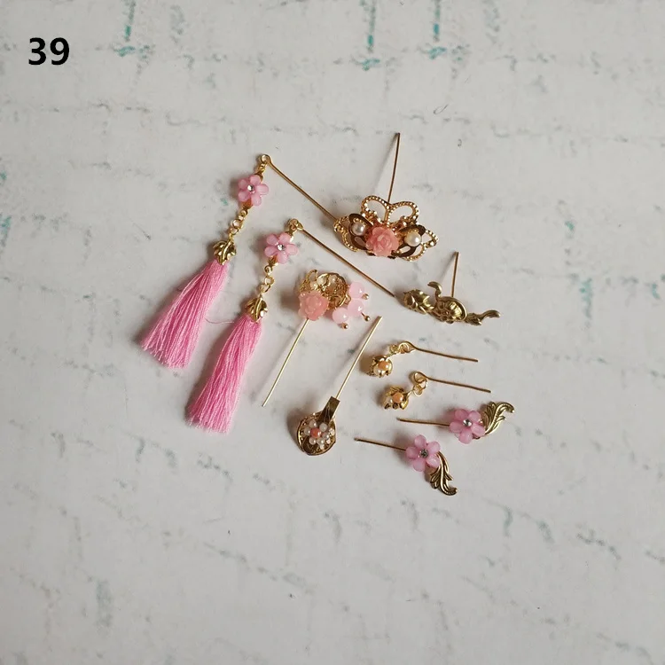 

Costume Doll Headdress Step By Step Handmade Chinese Style Headdress For 30cm Doll Creative Headdwear Set Doll Accessories LB674