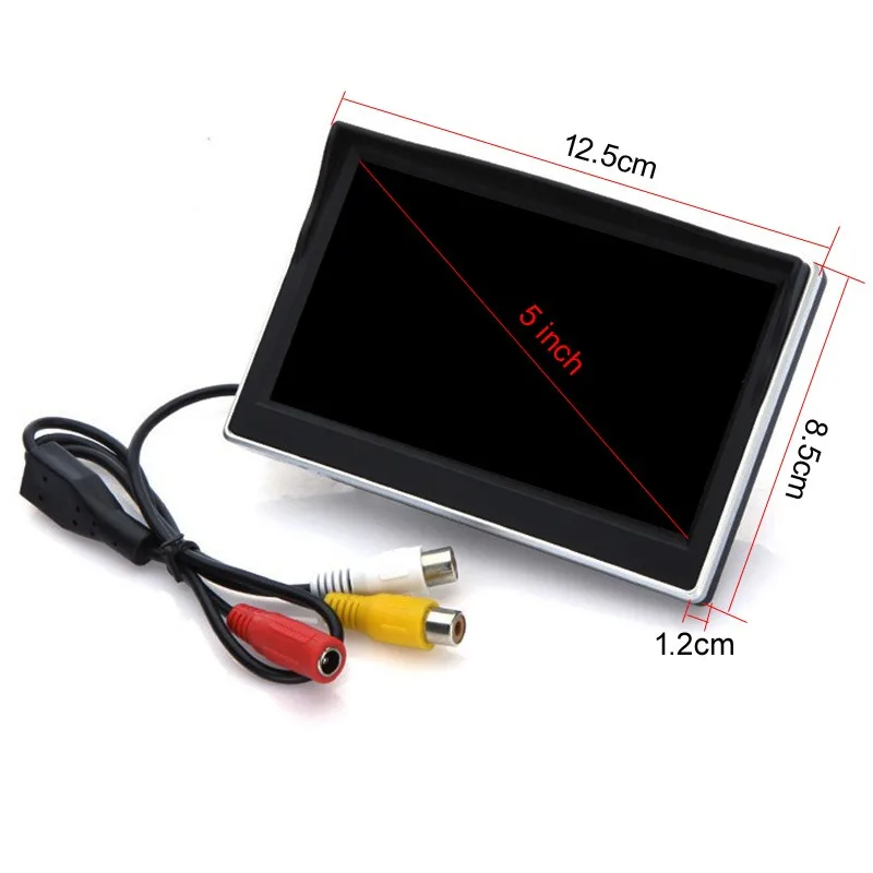 

5' Car Reversing Camera Kit Back Up for bus Car Monitor LCD Display HD Car Rear View Camera Parking System transmitter wireless
