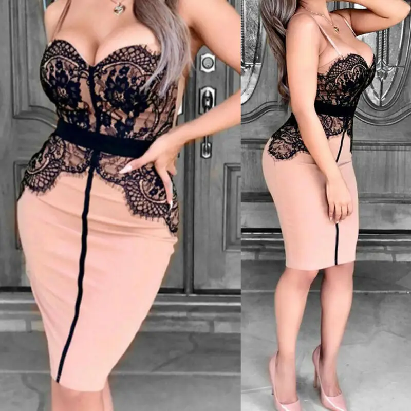 2020 женское летнее сексуальное кружевное короткое официальное платье вечерние