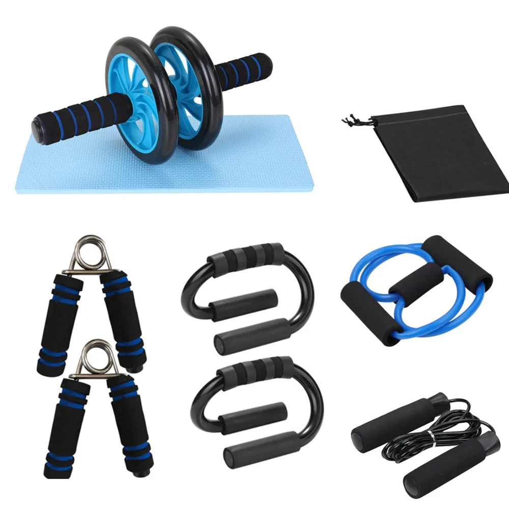 

5 In 1 Ab Roller&Jump Rope No Noise Abdominal Wheel Ab Roller With Mat For Arm Waist Leg Exercise Gym Fitness Equipment