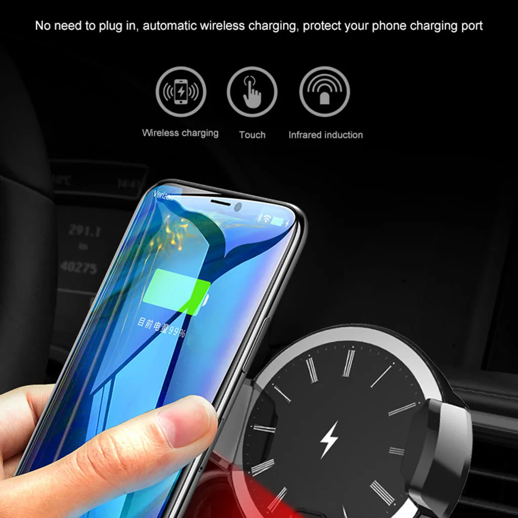Умная Автомобильная беспроводная зарядная подставка креативная круглая