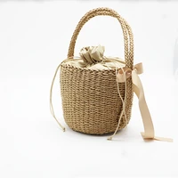 2021 new fashion casual handbag women straw bag woven bag summer beach rattan shoulder bag bamboo bag