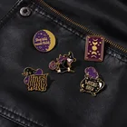 Эмалированные заколки Witch Magic World, милые значки на лацкан для одежды, ювелирные изделия, броши на воротник, подарки, аксессуары для детей, сумок друзей