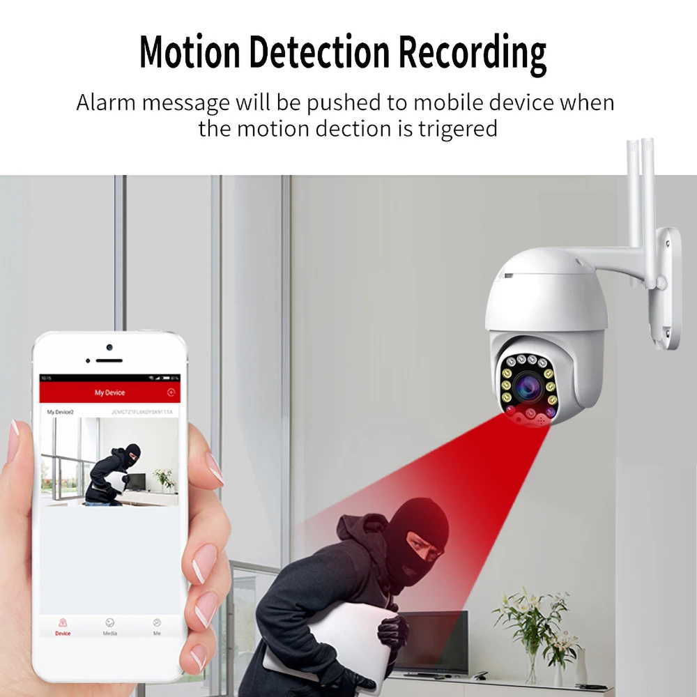 13 светодиодный wifi ip-камера наружная PTZ H.265X 1080 p скоростная купольная CCTV камера