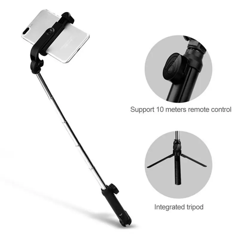 Беспроводная Bluetooth селфи Палка с поворотом на 360 градусов выдвижной ручной
