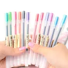 Цветная гелевая ручка 0,5 мм, 12 цветовпартия, школьные и офисные принадлежности, канцелярские принадлежности для учетных записей, милые японские ручки jis