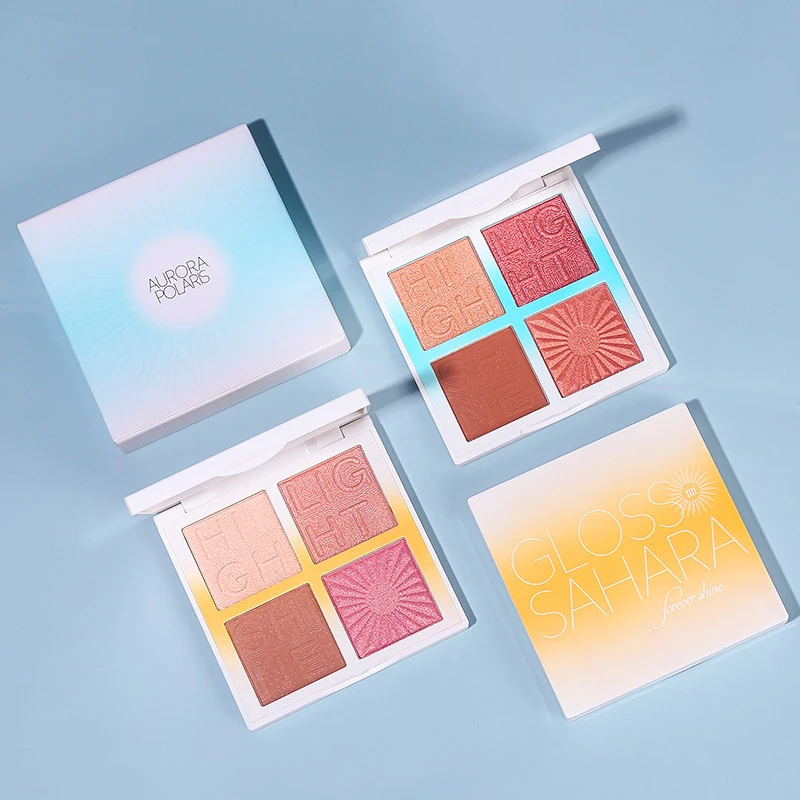 4 цвета бронзер Хайлайтер для макияжа лица палочка крем текстура контур