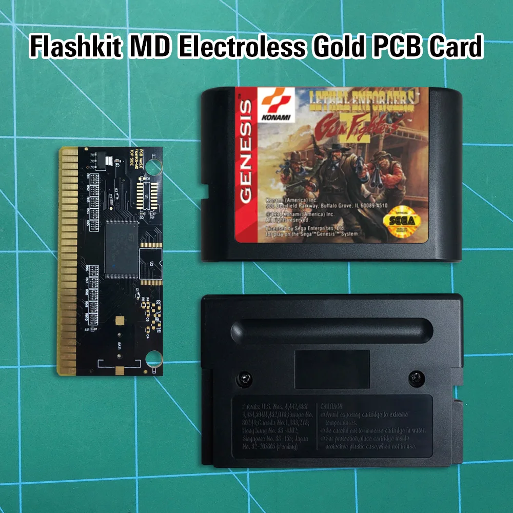 Смертельное органов II пистолет Fighters Flashkit MD никелевое золото схема на основе
