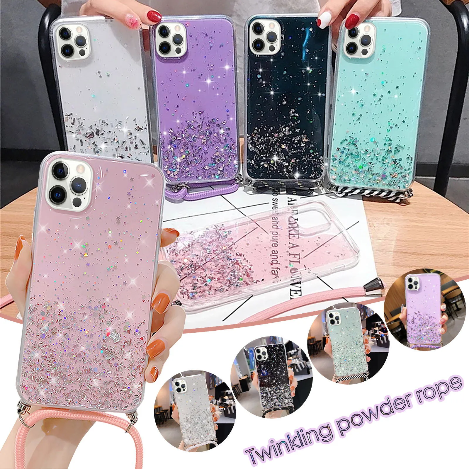 Новинка 2020 Модный Цветной чехол для телефона с блестками и бриллиантами