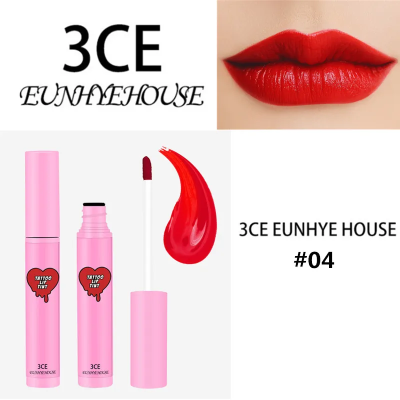 Жидкая помада тату тинт для губ стойкий блеск инструменты макияжа водостойкие