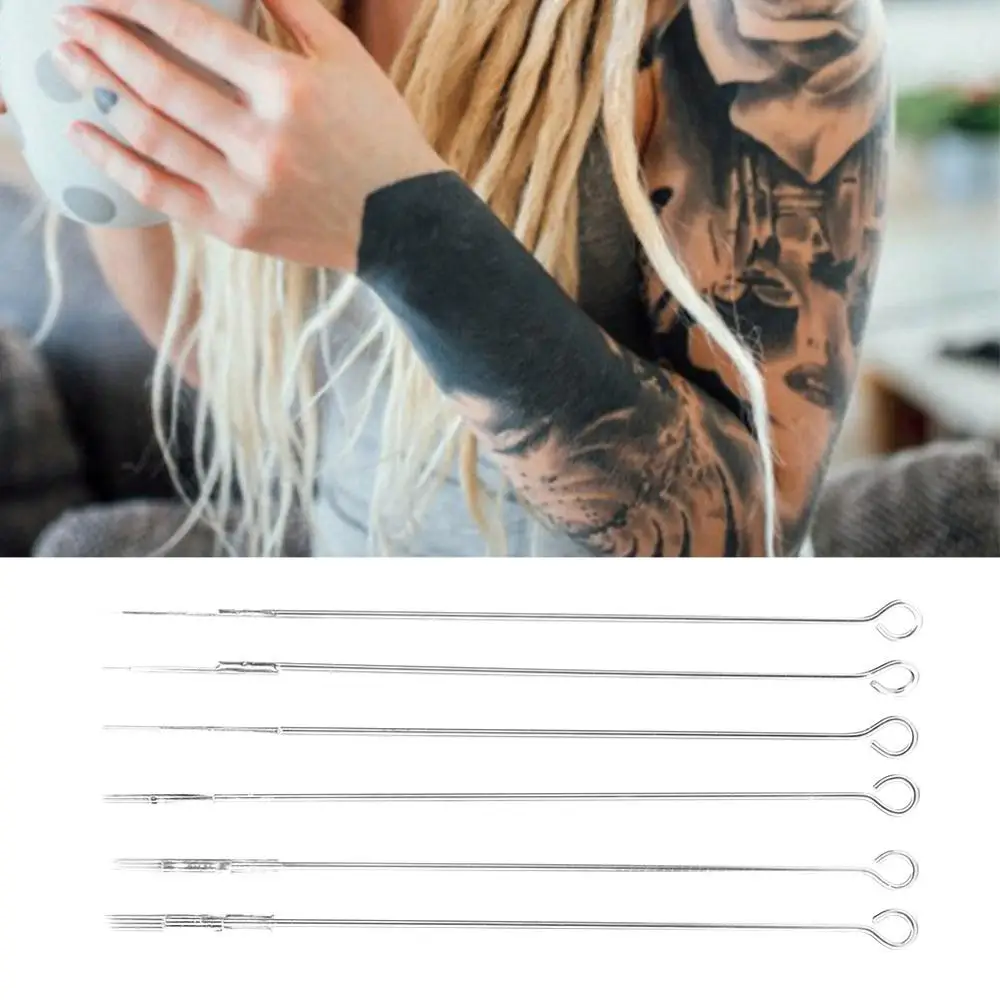 50 шт одноразовые иглы для татуировок смешанные картриджа набор полуперманентных