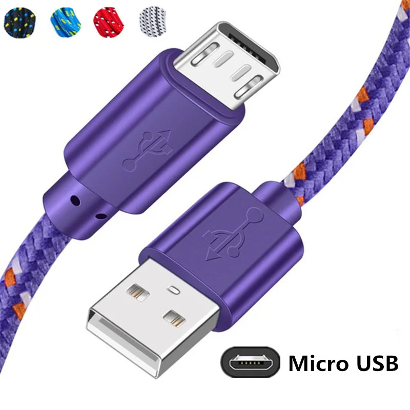 

Nylon Data Wire for Xiaomi Mi Play A2 lite 2 3 4 Micro USB Charger Cable for Redmi Note 6 pro 6a S2 Fast Charging Cord