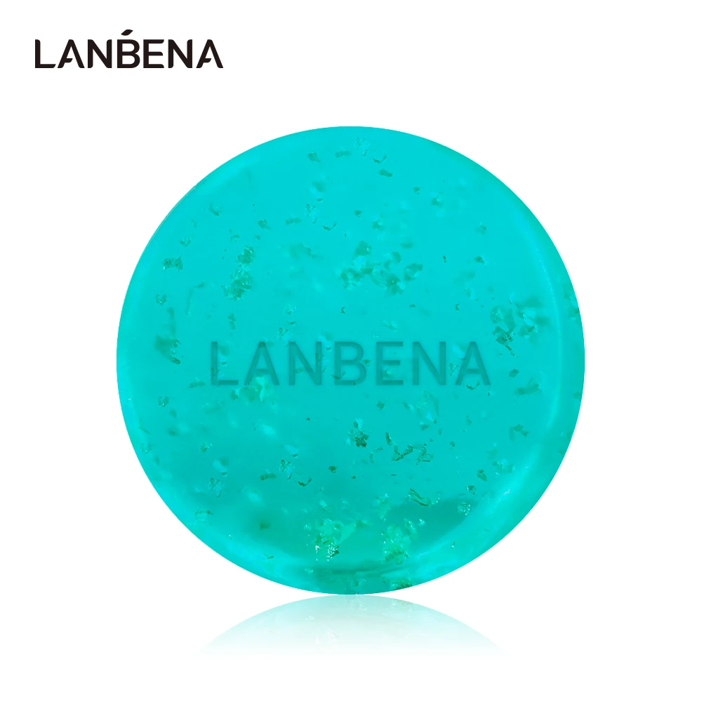 LANBENA очищающее мыло для лица ручной работы 24 К золото масло чайного дерева Гиалуроновая кислота эфирные морские водоросли отбеливание акне ремонт чистые инструменты - изображение