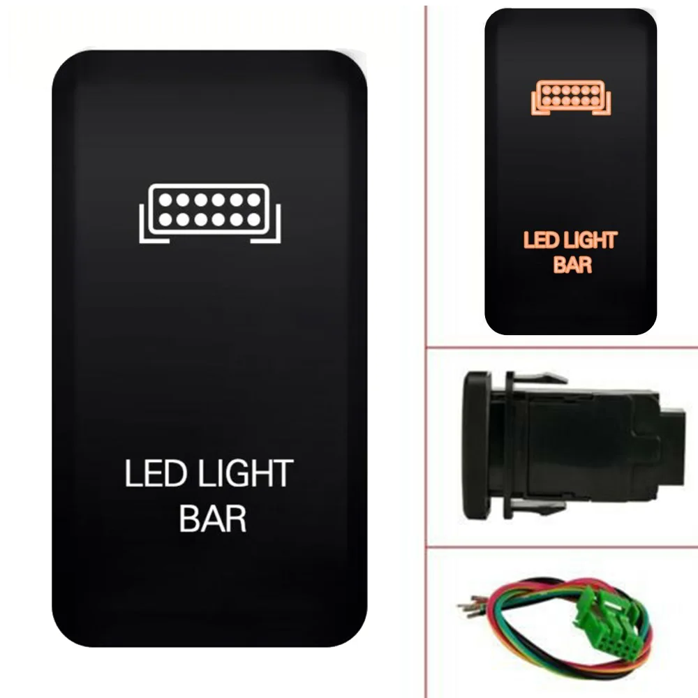 

LED Switch Push 2005-201 For Toyota IP66 3Amp For Fortuner For Hilux For Tacoma Light 12V