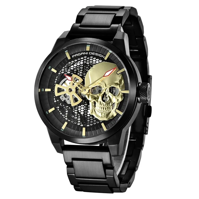 

PAGANI DESIGN Fashion Luxury Automatic Mechanical WristWatch 100M Skeleton Relogio Masculino Top Brand New Stainless Steel Clock