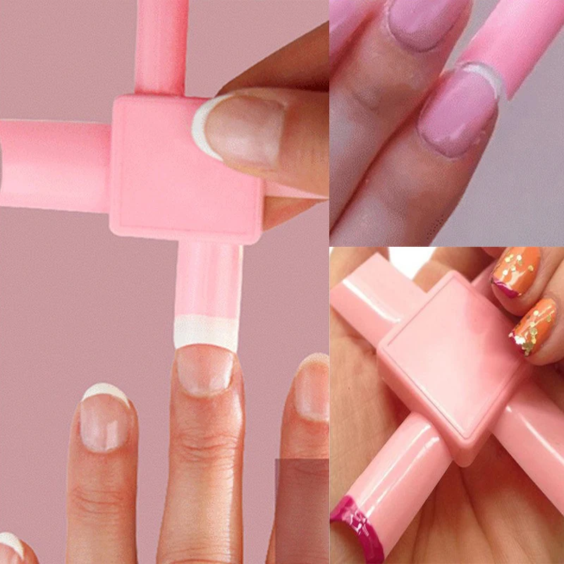 

French Nail Applicator Nail Protector Varnish Shield Finger Cover Spill-Proof French Stickers Manicure Nail Art Tools Pink