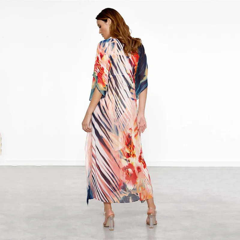 Наряд кафтан на пляж накидка сексуальное платье шифон Бикини Купальники Туника