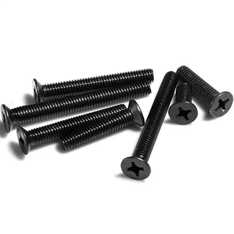 

2/20 M4 M5 M6 M8 Black 304 Stainless Steel Cross Recessed Phillips Flat Countersunk Head Screw Bolt Dia 4 5 6 8mm Length 6-100mm