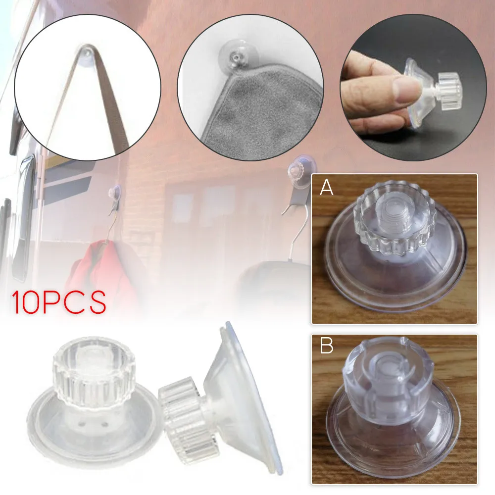 

10 Packs High-Grip Awning Suction Cup Fixing Pads Caravan Motorhome Organiser Multi-purpose Suitable For Hanging Decorations