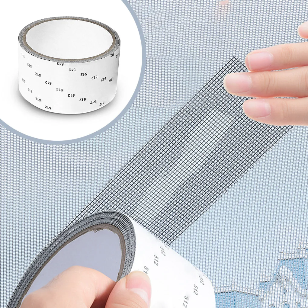 

1pc Window Screen Patch Window Mesh Strong Adhesive 3-Layer Repair Tape Fiberglass High Low Temperature Resistant Screen Patch