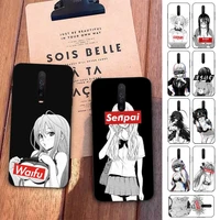 toplbpcs sugoi senpai anime girl waifu phone case for redmi 5 6 7 8 9 a 5plus k20 4x s2 go 6 k30 pro