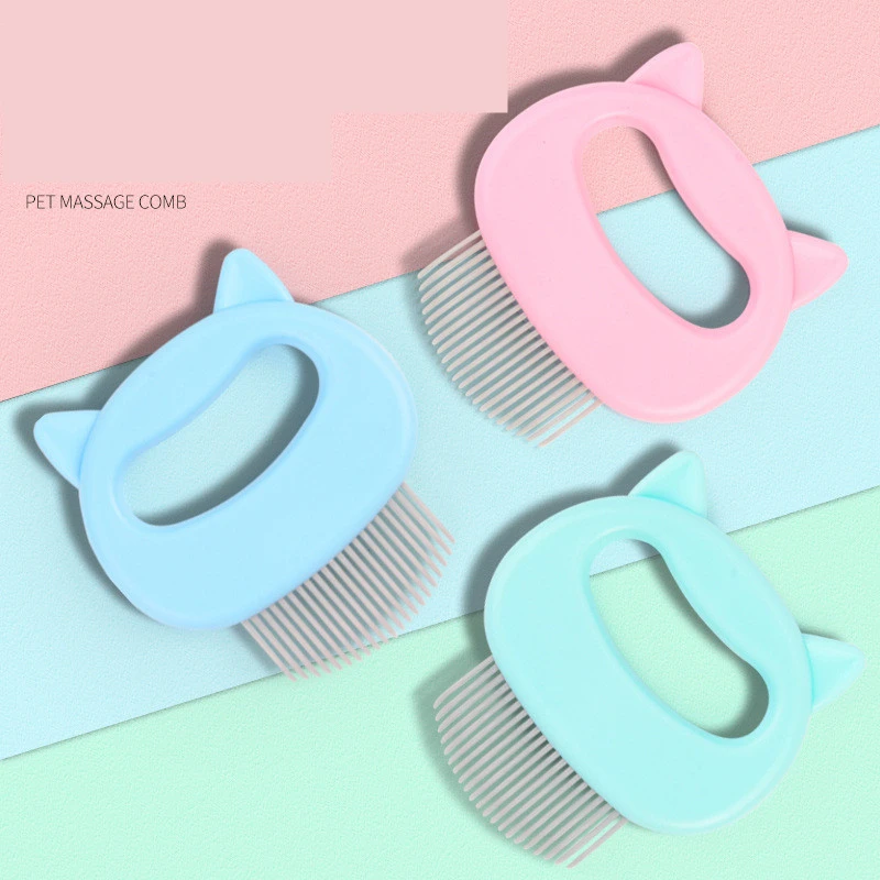 

Cute Cat Dog Massage Comb Shell Shaped Handle Pet Grooming Massage Remove Loose Cats Dogs Hairs Tool Pet Massage Brush