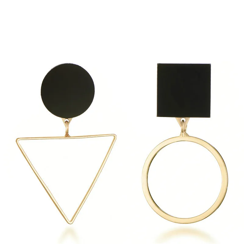 

Popular Irregular Geometry Exaggerated Round Triangle Female Earrings Jewelry