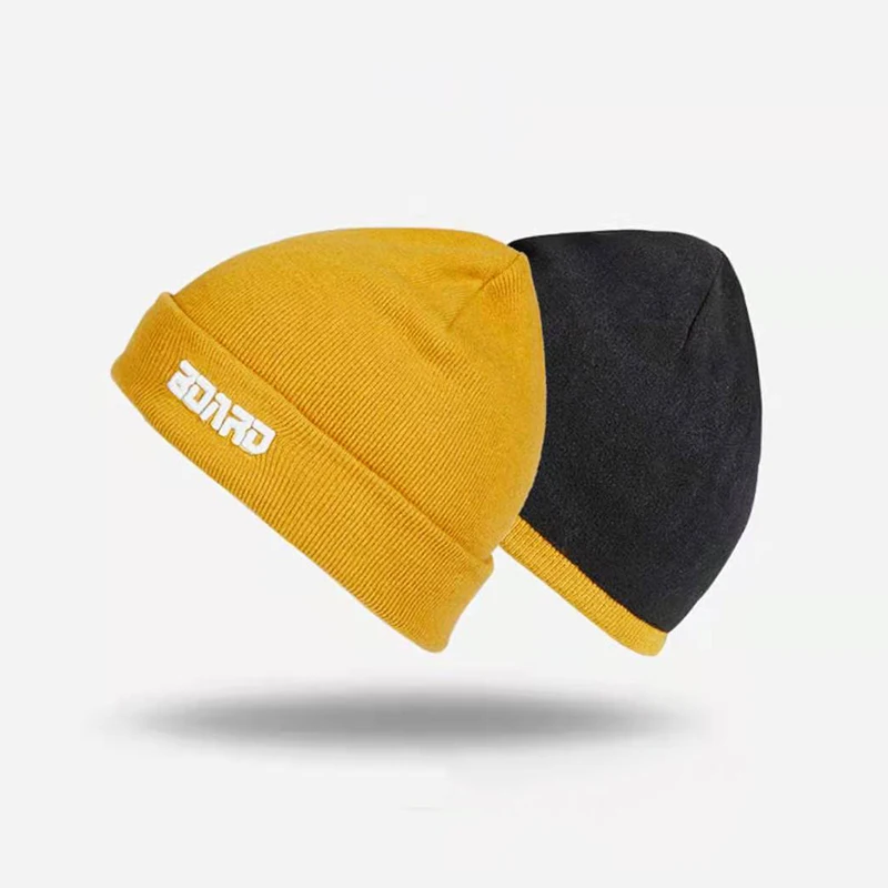 

Large Size 2021 Winter New Brand Solid Color Knit Beanie Hat Men's Winter Hats Boy Warm Plus Velvet Thicken Hedging Cap Skullies