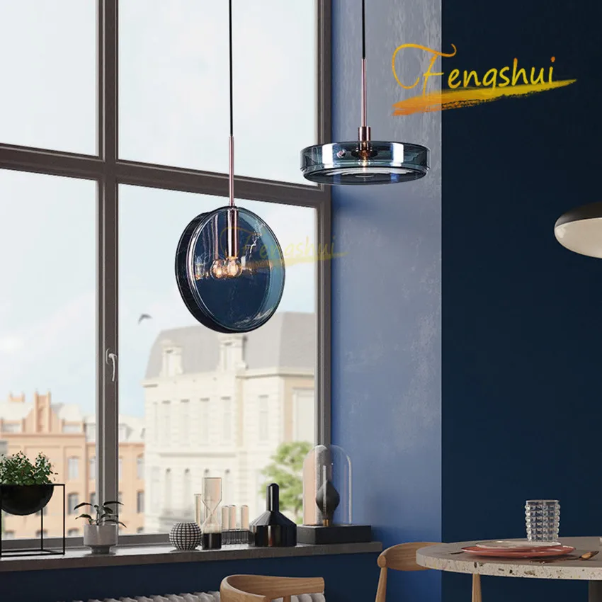 

Nordic LED Glass Pendant Lamp Lighting Modern Minimalist LOFT Pendant Lights Dining Table Lamp Bedroom Living Room Hanging Lamp