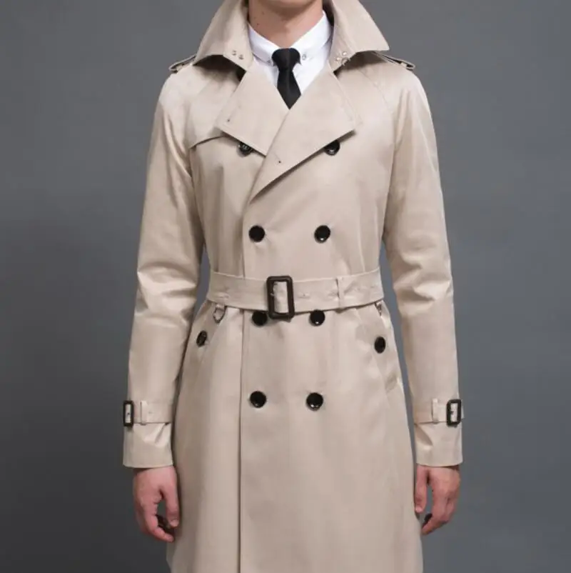 

S-6XL/Лидер продаж/Весенний хлопковый костюм Новая мода персонализированные изготовления на заказ больших размеров длинное двубортное пальт...