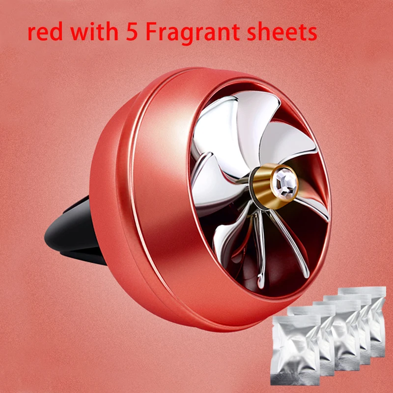 with 5Fragrant sheet Новое поступление, автомобильный освежитель воздуха, парфюм, клипса, свежий ароматерапия, ароматизатор, универсальный ароматизатор, парфюм, клипса, выход с бриллиантом - Название цвета: with 5Fragrant sheet