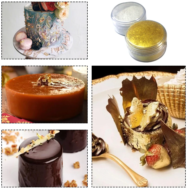 Съедобный золотой порошок 4 г мусс торт помадка макарон шоколадный десерт