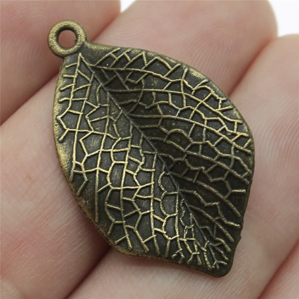 

10pcs 35x20mm 2 Colors Antique Silver Color Antique Bronze Plated Vintage Leaf Pendant Leaf Pendant Charm DIY