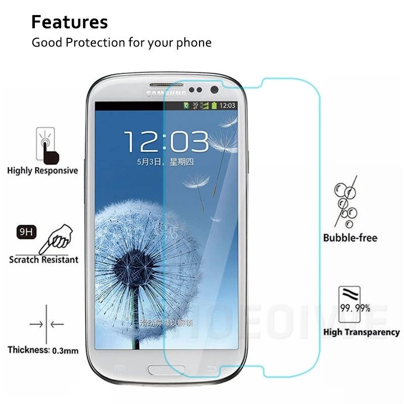 2 шт. защитные пленки CHOEOIWE для Samsung Galaxy S3 Neo i9301 SIII I9300 Duos i9300i Mini 9H|Защитные стёкла и