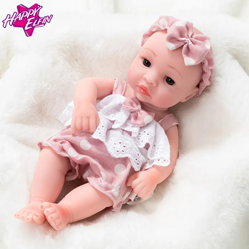 Bebes Кукла реборн 10icn мягкий силиконовый младенец куклы com corpo de silicone menina Рождество