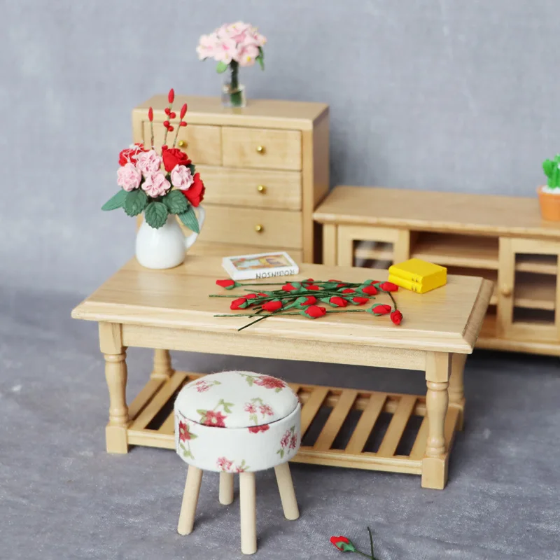 

1:12 Кукольный Дом Офис Гостиная чайный журнальный столик простой дизайн